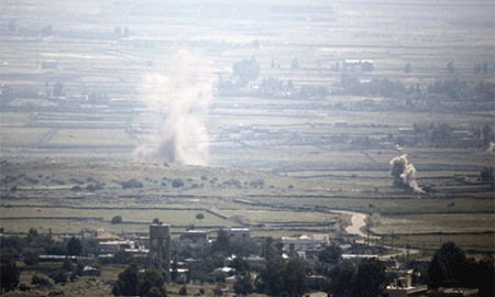 La entidad sionista apoya a los terroristas en Siria con bombardeos